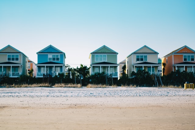 a row of beach houses
